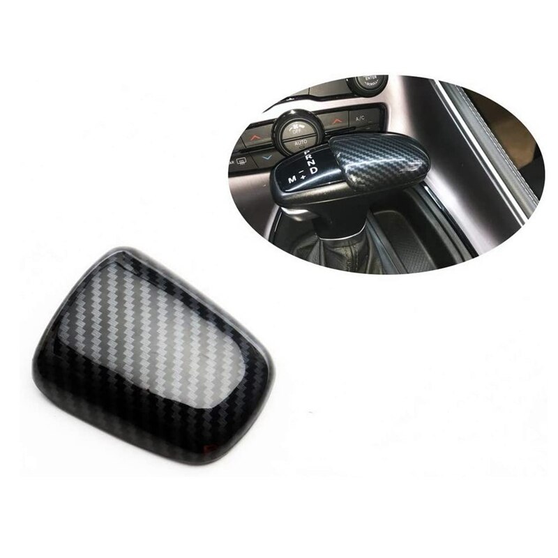 for Dodge Challenger Charger Gear Shift Knob Carbon Fiber Look Cover Head Trim Kit