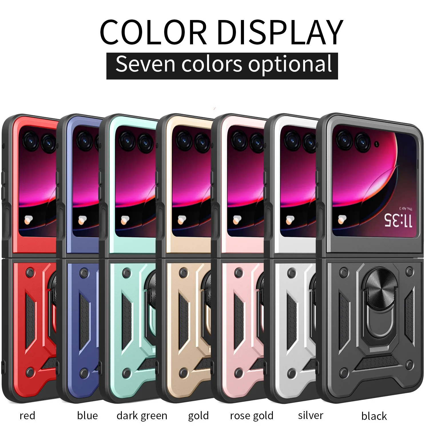 Armor Shockproof Case Voor Motorola Razr 50 40 Ultra Moto Razr + Plus 2024 2023 Cover Met Ring Magnetische houder Coque Fundas