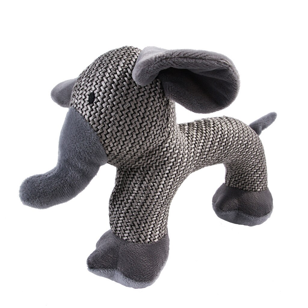 Pet Dog Squeaky Toy Cat Squeaker Sound Chew Fetch Interactive Plush Animal Shape Toys Throwing Playing Pets Product Toys: Gray