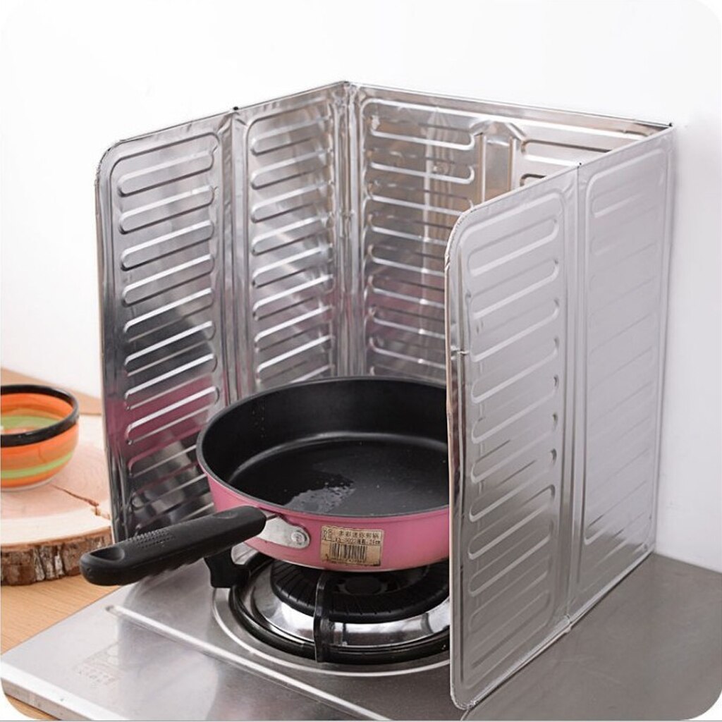 Foldable Gas Stove Wind Shield Baffle Oil Splash Screen Cover Anti Splatter Plates Cooker BBQ Covers Wind Shield