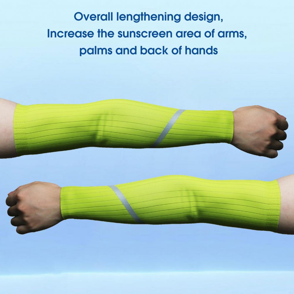 1 Pair Unisex Cycling Arm Sleeves High Elasticity Relieve Muscle Fatigue Lightweight Arm Protection Sleeves for Riding