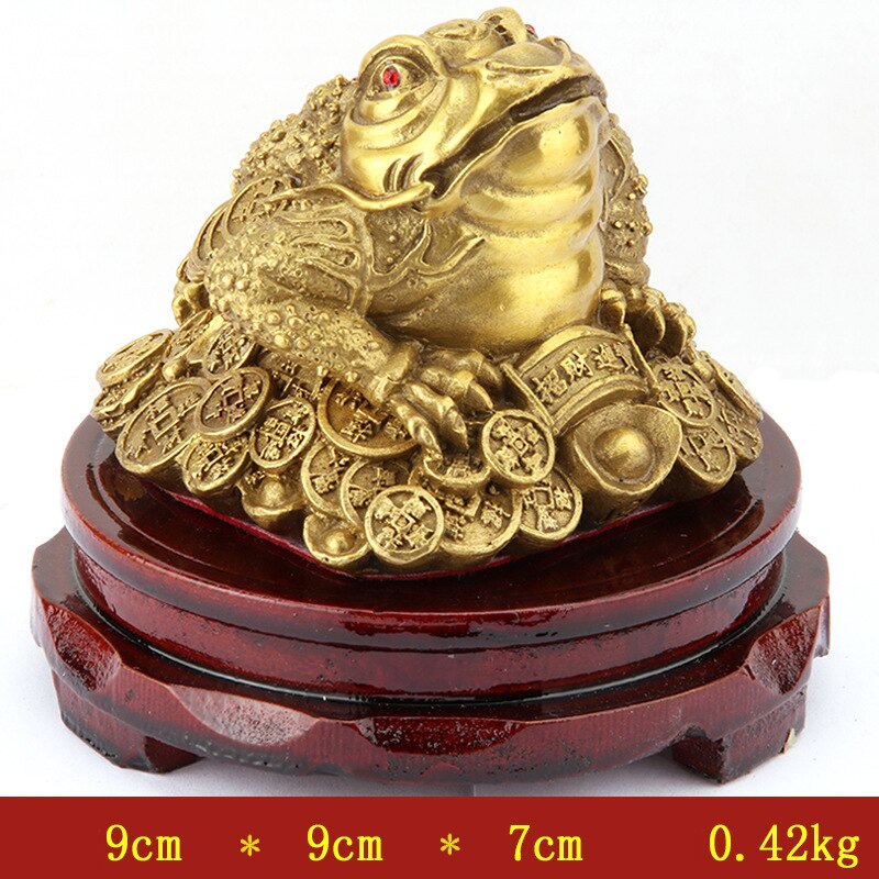 Copper Gold Toad Ornaments Gold Toad Shop Opening Living Room Wine Cabinet Desk Decoration Feng Shui A: C