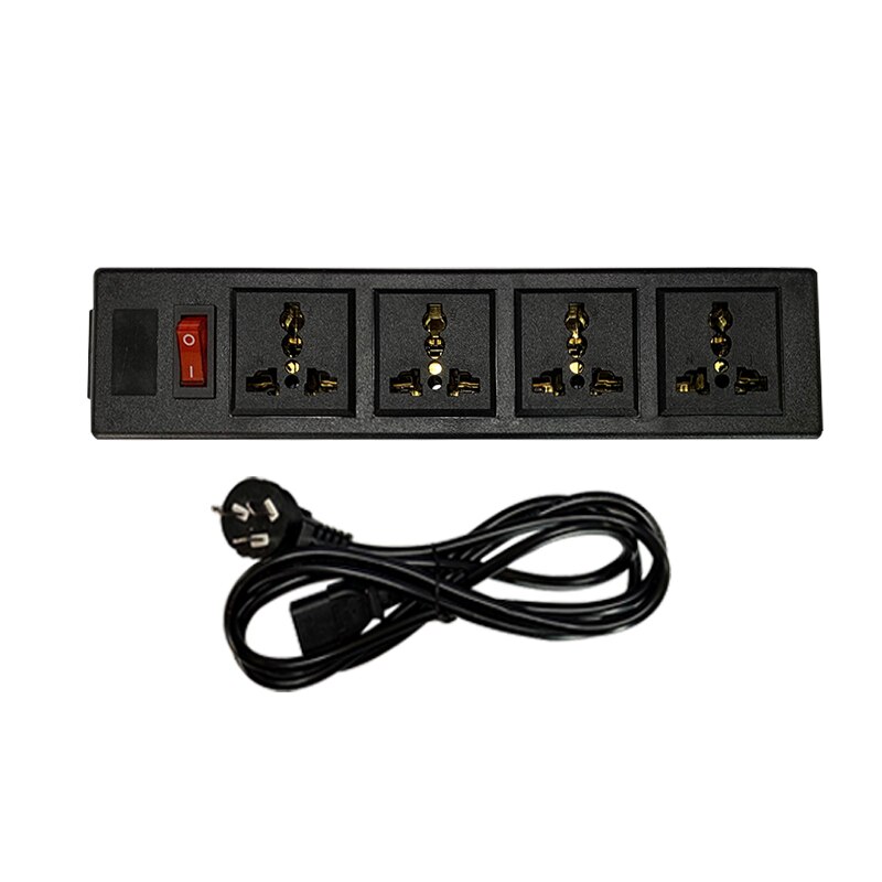 universell 4- -biter stikkontakt  c14 -kontakt med bryter oss au uk italia sør-afrika india pdu-kontakt med  c13 strømkabler 1.5m