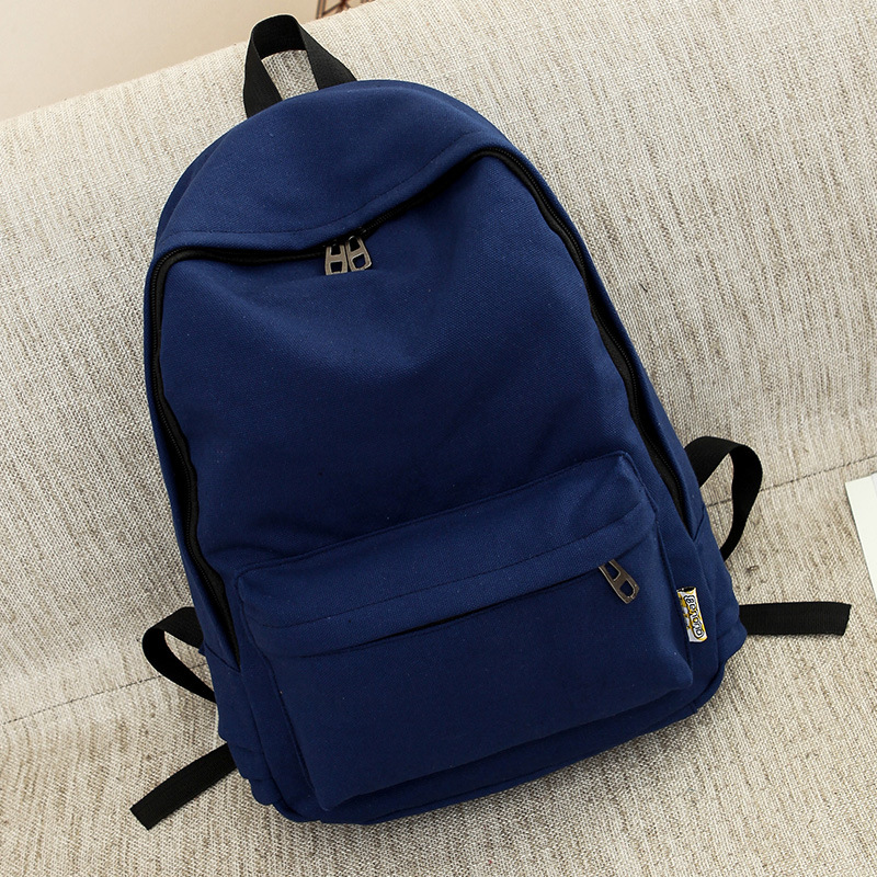 Attra-yo nouvelle femmes sac à dos couleur unie sac de voyage sac à bandoulière décontracté adolescente sac d'école sac à dos sac à dos: dark blue