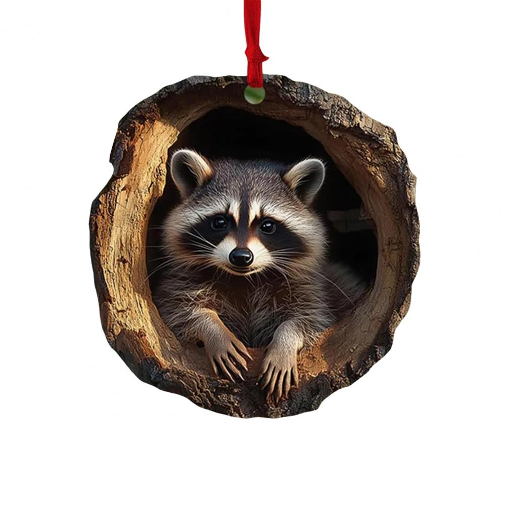 2D Christmas Ornaments Acrylic Cartoon Forest Acrylic Christmas Ornaments Seasonal Decor For Tree Ceiling Cute Pattern Keepsake: WHITE