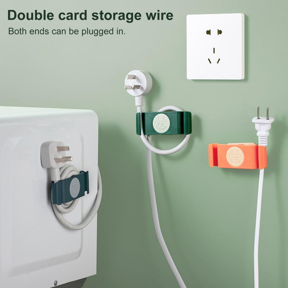 4Pcs Plug Storage Rack Wonderful Powerful Load-bearing Cable Clamp Decorative Practicability Plug Organizer