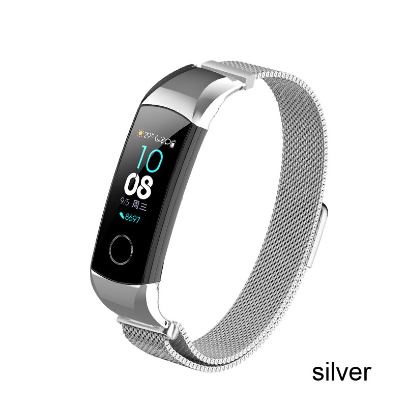 Metal strap For Huawei Honor Band 4 strap Magnetic buckle Metal Bracelet For Honor Band 5 Accessories