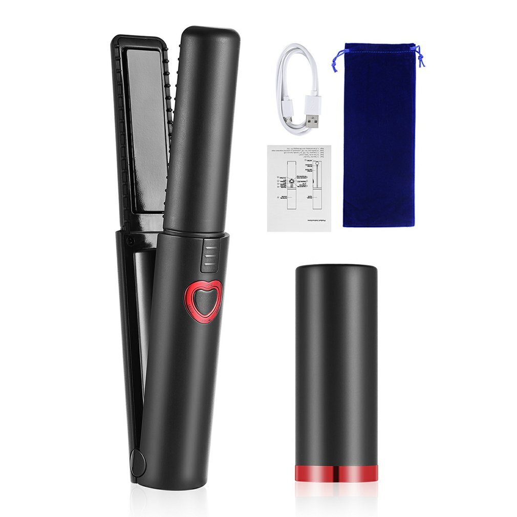 Portable hair straightener electric curling hair machine multi-function curly straight dual-use hair tool