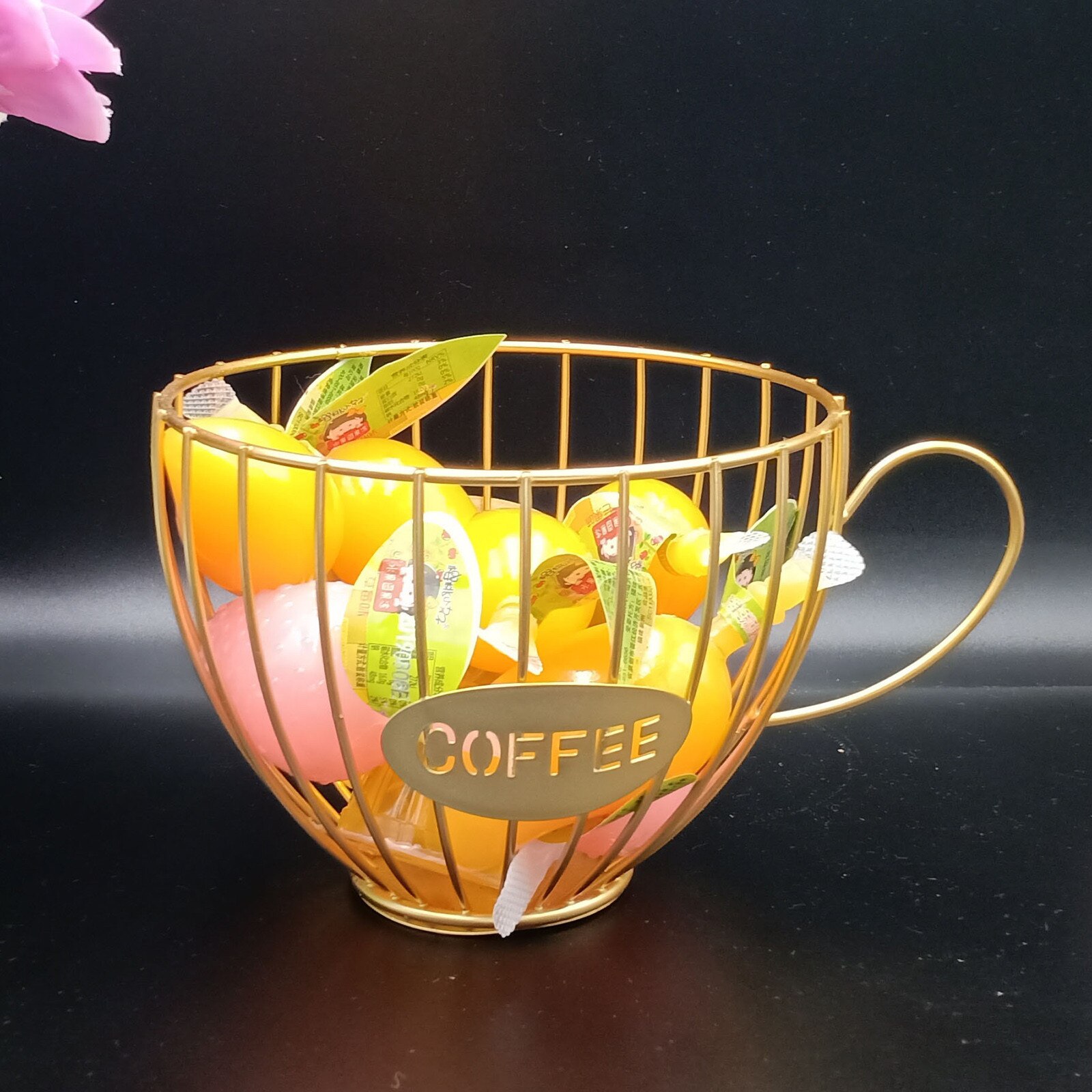 Porte-tasses à café en forme de tasse, porte-dosettes, organisateur de stockage de capsules creuses pour le comptoir, Panier de Rangement