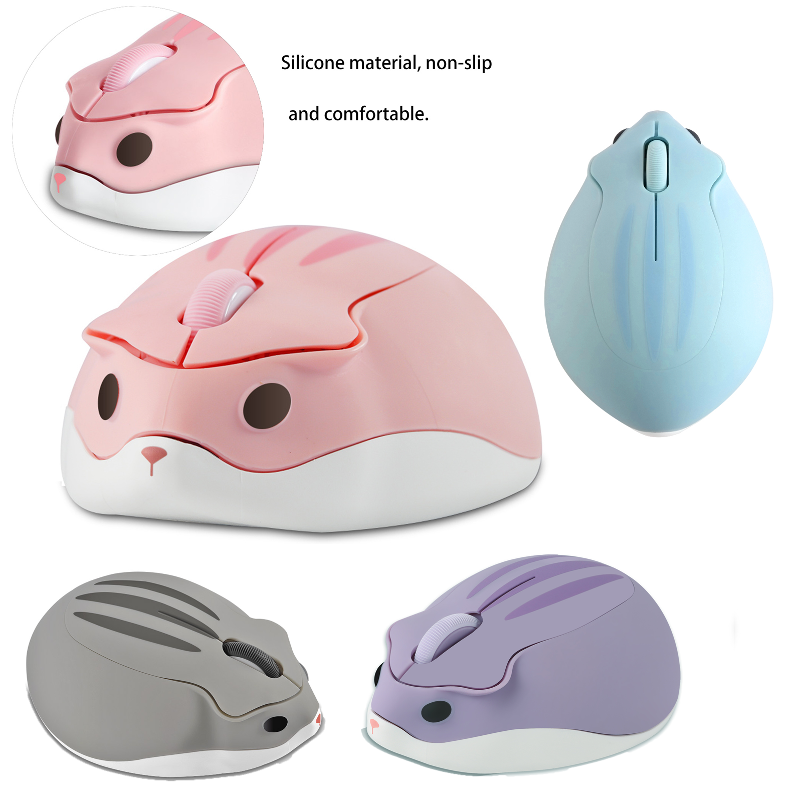 Leuke Cartoon Draadloze 2.4G Muis Hamster Mause Ergonomische 3D Optische Kids Kantoor Computer Muizen Voor Pc laptop