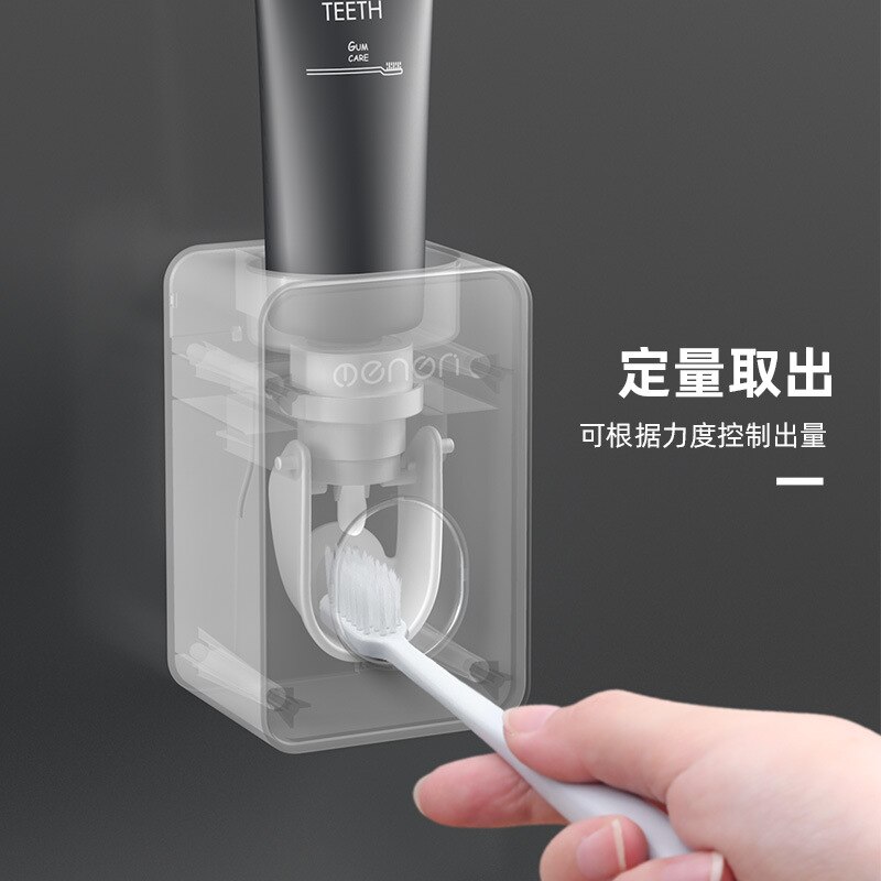 Automatisk tandpasta dispenser sæt vægmonteret hulfri tandpasta tandbørste opbevaringsstativ doven klemme maskine