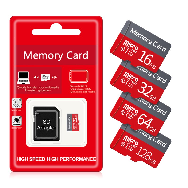 Red Micro SD Card флешка Class 10 Memory Card 64GB 128GB microSDXC carte sd memoria 32GB 16GB microSDHC mini TF Cards