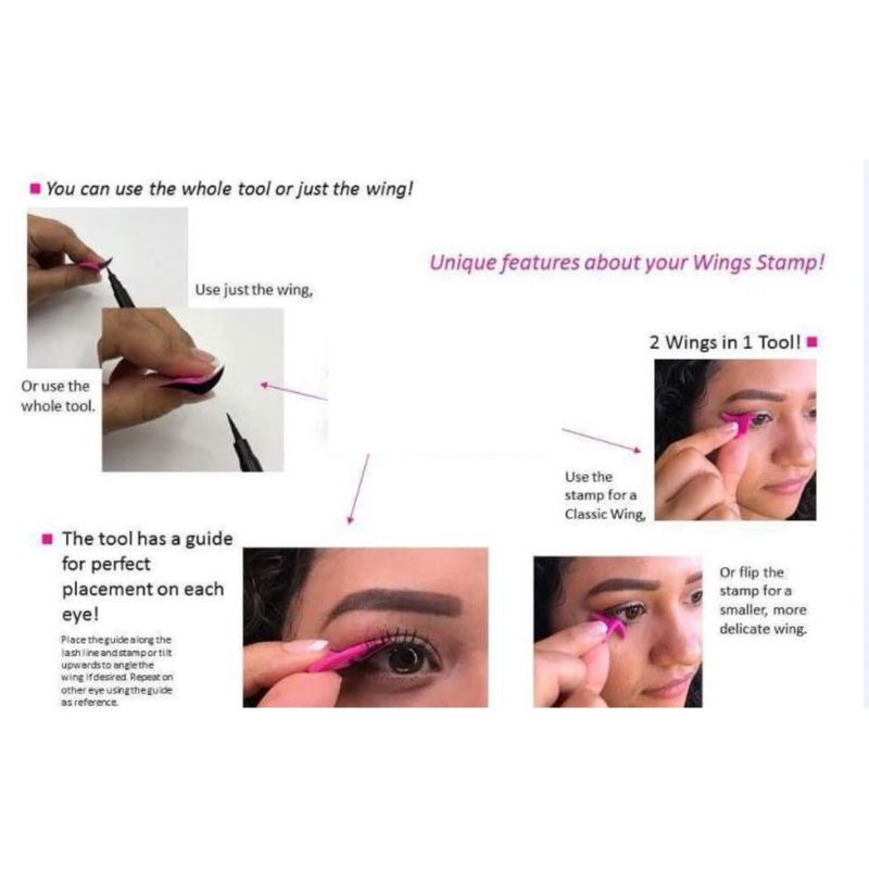 2Pcs/Pair Cat Eye Winged Eyeliner Template Stamps Silicone Wing Shape Cosmetic Makeup Stencil Tools