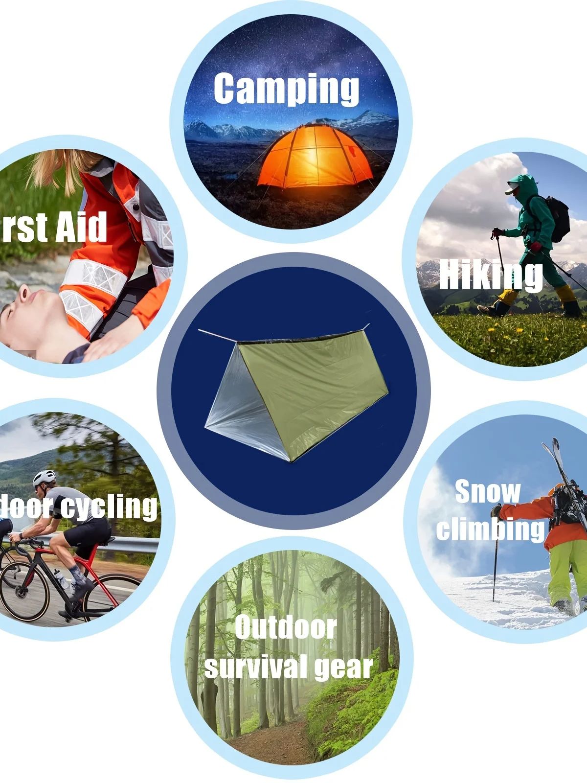 Nødrørstelt vandtæt camping rejse pergola familie kampagne hus turist telte cool gear udstyr frakke