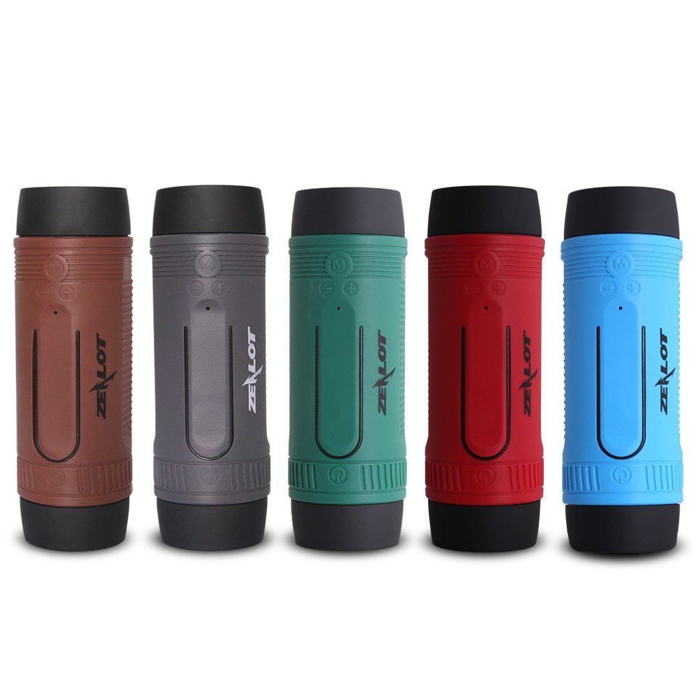 Ijveraar S1 Bluetooth Speaker Outdoor Fiets Draagbare Subwoofer Bass Draadloze Kolom Fm Radio Power Bank + Zaklamp