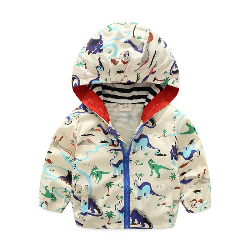 Chaquetas con estampado de dibujos animados para niños, chaqueta fina con capucha Anti-UV a prueba de viento para exteriores, abrigo transpirable de secado rápido para bebés, novedad: color 03 / 130