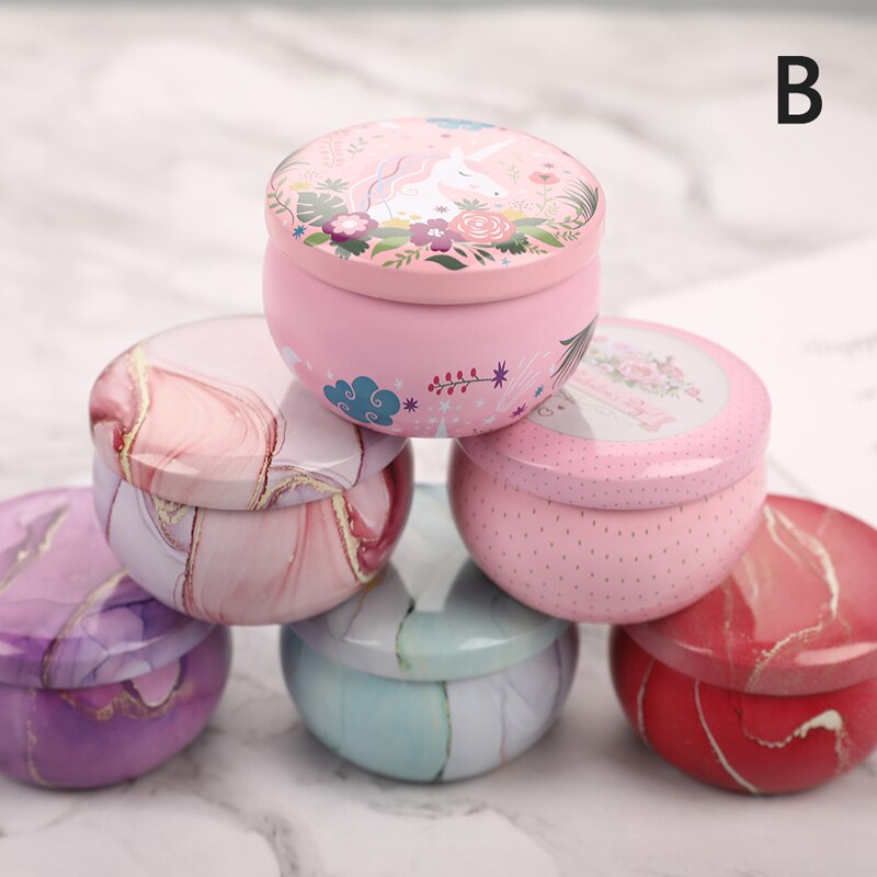 6 Pcs Candle Tin Jars DIY Candle Making kit Holder Storage Case for Dry Storage: B