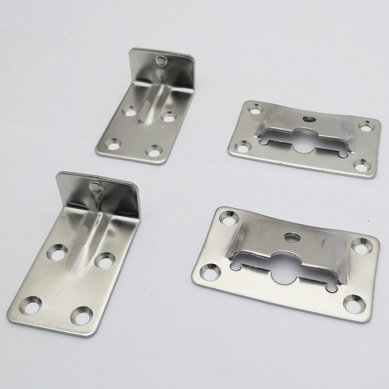 2 Set Marine Grade Roestvrij Stalen Tafel Beugel Set Verwijderbare Meerdere Gebruik Voor Huis Boot Marine Accessoires Hardware