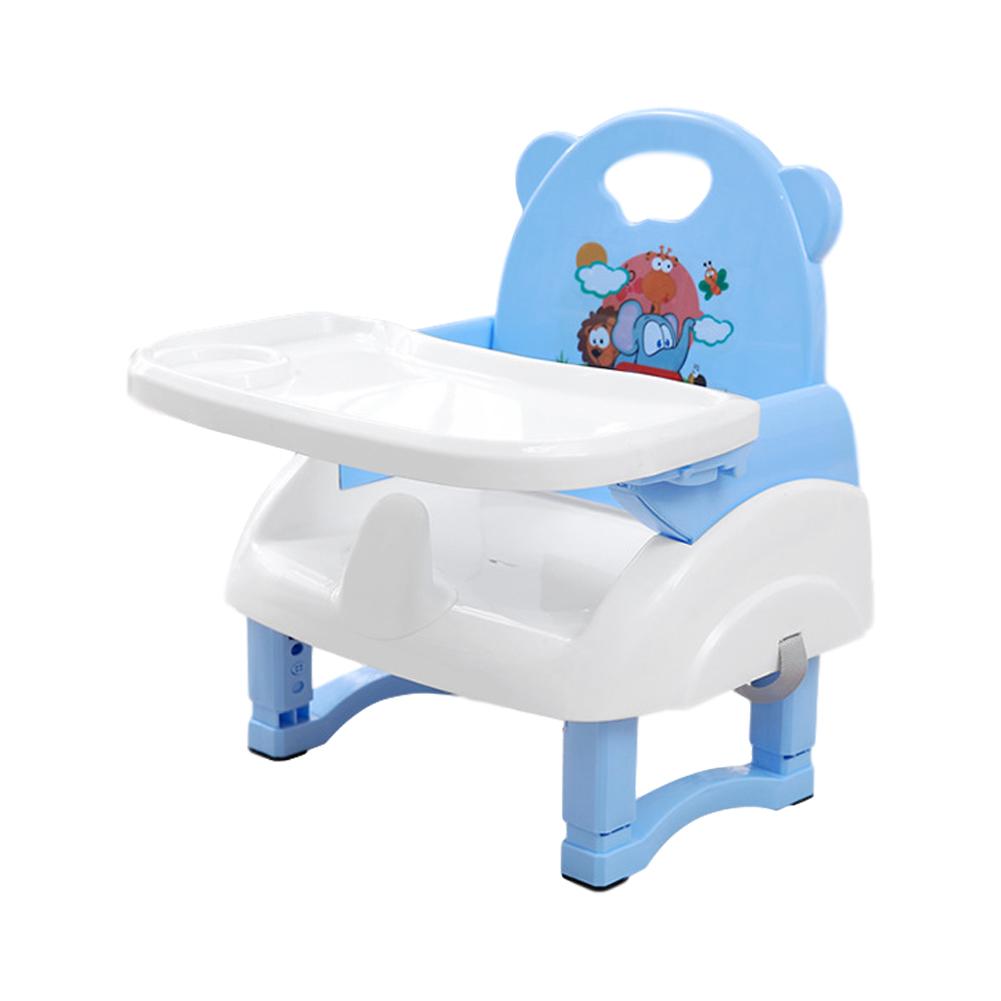 Enfants pliant à manger chaise réglable bébé rehausseur siège pour salle à manger chaise bébé chaises dîner plaque alimentation siège de sécurité: Blue