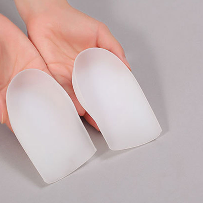 Unisex Invisible Height Increase Socks Heel Pads Silicone Insoles Foot Massage