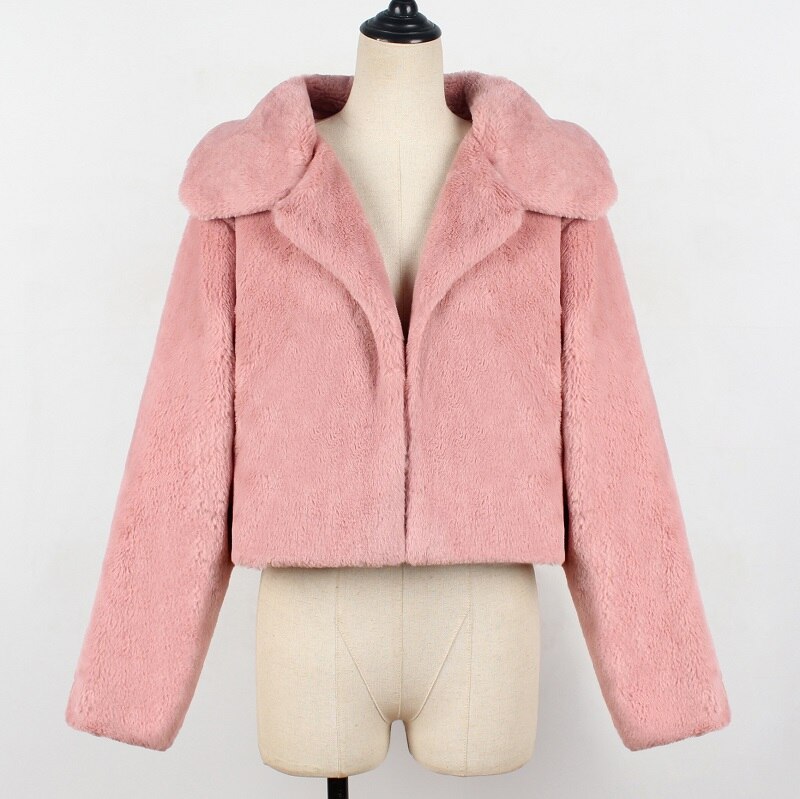 Winter Herfst Jas Mode Vrouwen Casual Korte Faux Bontjas Tops Jas Voor Vrouwen Jas Jassen Uitloper Vrouwelijke jas