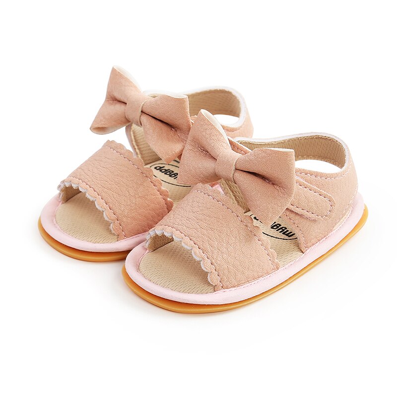 Beckior Summer Baby Girl Sandals Infant Baby Boy Shoes Rubber Soft Sole Non-Slip Toddler First Walker Baby Crib Newborn: Colore rosa / 7-12 mesi