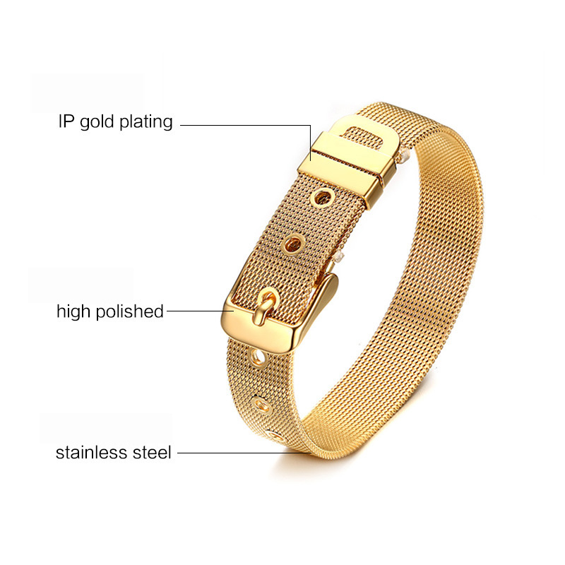 316L Stainless Steel Bracelets & Bangles For Men or Women Male Female Metal Wrap Bracelet Wrist Band Coupes Jewelry