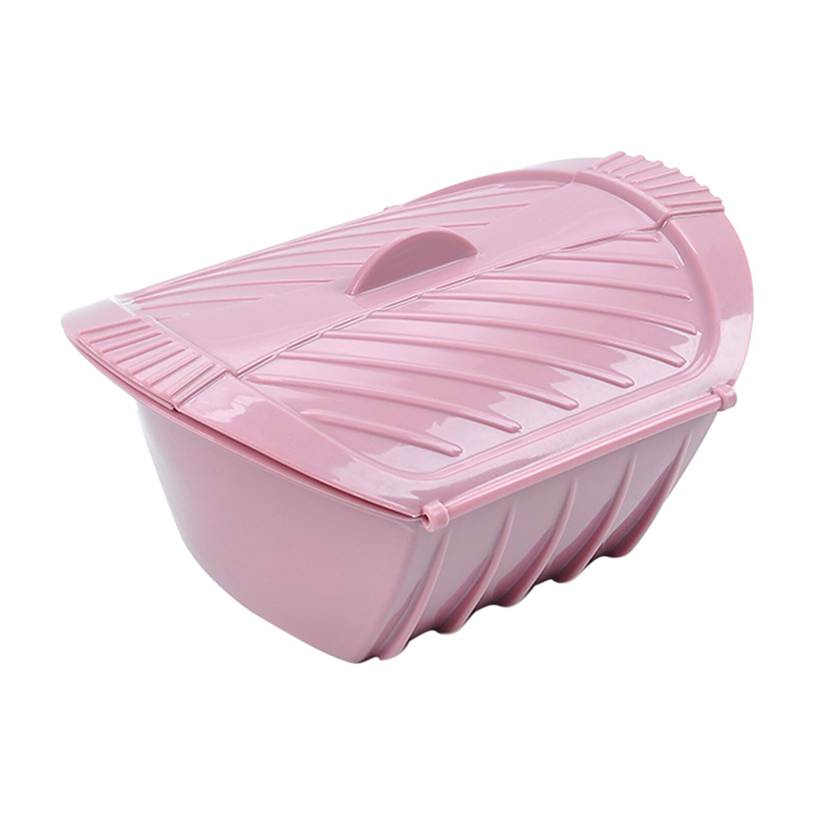 Microwavable With Lid Cookware Flexible Heat Resistant Solid With Handle Home Kitchen Soft Silicone Easy Clean Bowl Steam Case: S