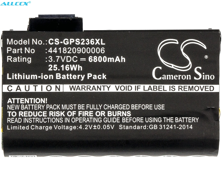 Cameron Sino 6800 Mah Batterij 441820900006 Voor Adirpro PS236B, Voor Getac PS236, PS336, Voor Nautiz X7