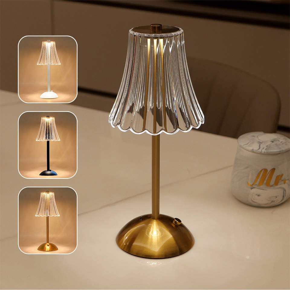 LED Schreibtischlampe berühren Sensor Schreibtisch Tischlampe Nachtlicht Wiederaufladbare Drahtlose Leselampe Nachtlicht Schlafzimmer Restaurant Hotel