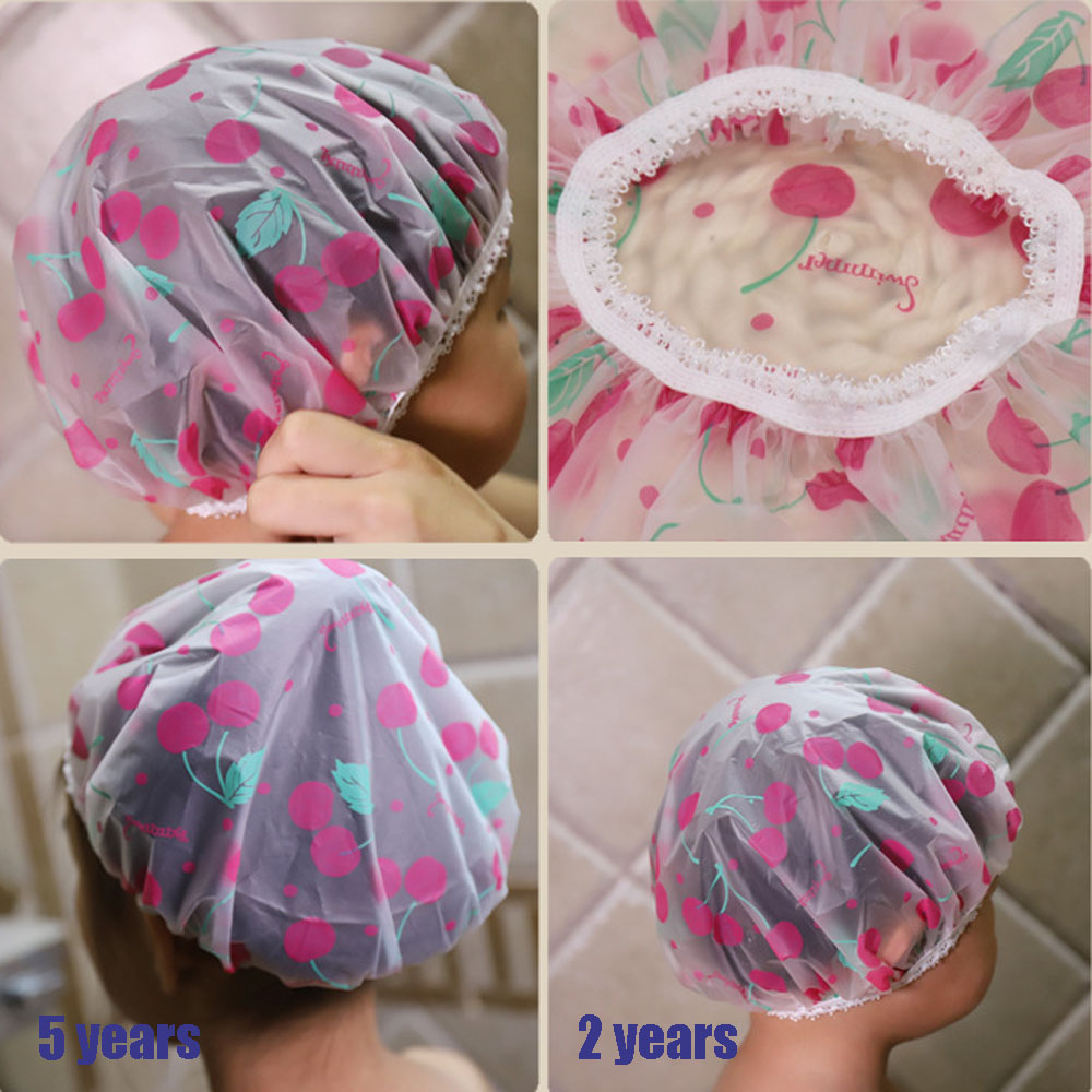 1 babybrusebadhætte, der kan genanvendes vandtæt bad hat teenager pige brusebad hårdæksel shampoohætte