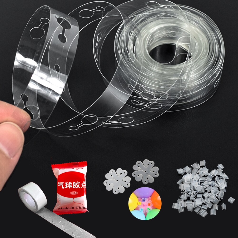 5 Meters Balloon Clip Chain Tie Tool Balloon Accessories Diy Latex Balloons Modeling Plastic Birthday Wedding Party Decor Bal