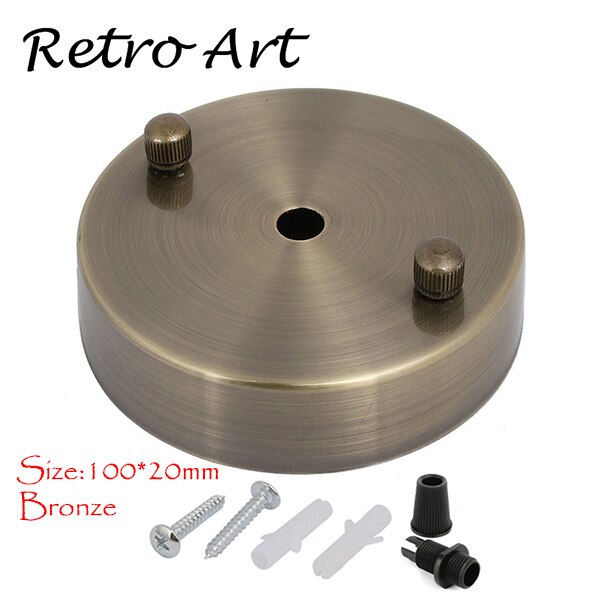 vintage Metal Ceiling Rose edison style Ceiling Canopy antique industrial bronze ceiling plate: Bronze