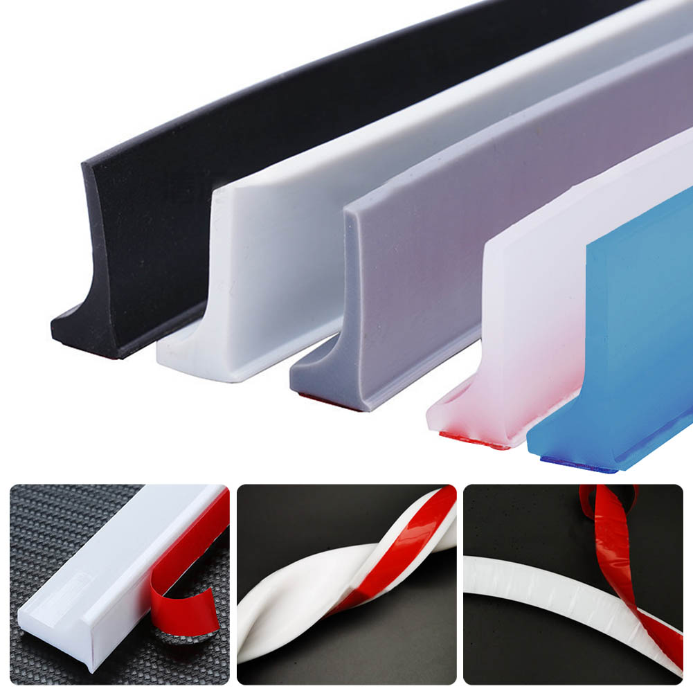 Badkamer Waterstopper Retentie Waterbarrière Strip Douche Dam Overstromingsbarrière Droge en natte scheiding Blocker Siliconen afdichtingsstrip