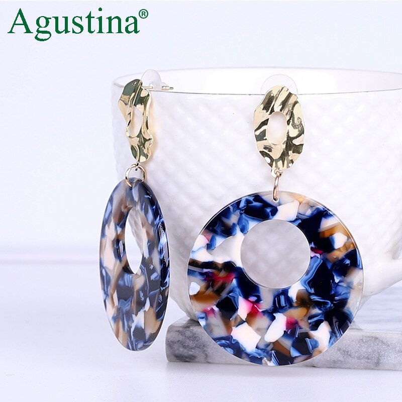 Agustina Acrylic earrings jewelry blue earrings women earrings geometry long earring bohemian earings luxury boho: A15