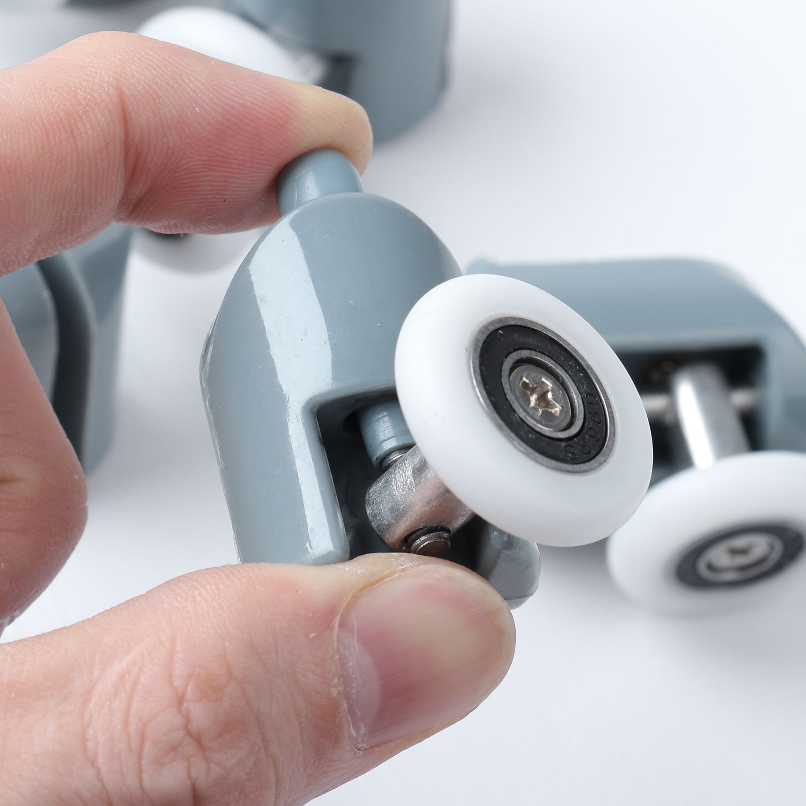 8 23/25MM Single Door Rollers Kit Kitchen Bathroom Glass Doors Slide Wheels Hooks Runners Wheels Pulleys for Sliding Shower Door