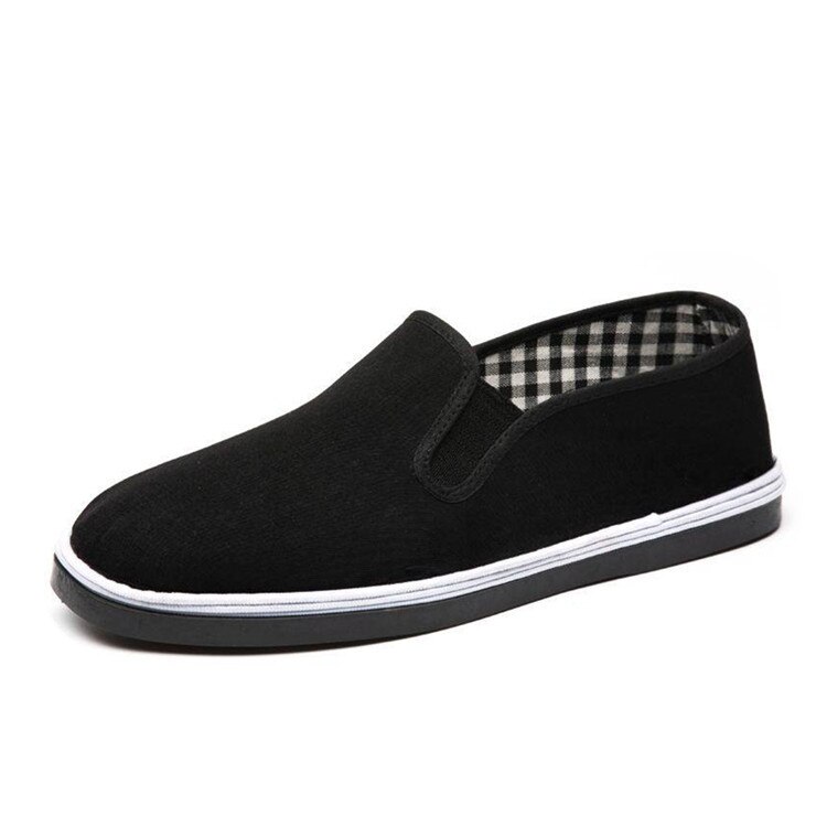 China brand old beijing cloth shoes men's soft outsole slip-on casual flats boat shoes cotton fabric shoes plus size driver shoe