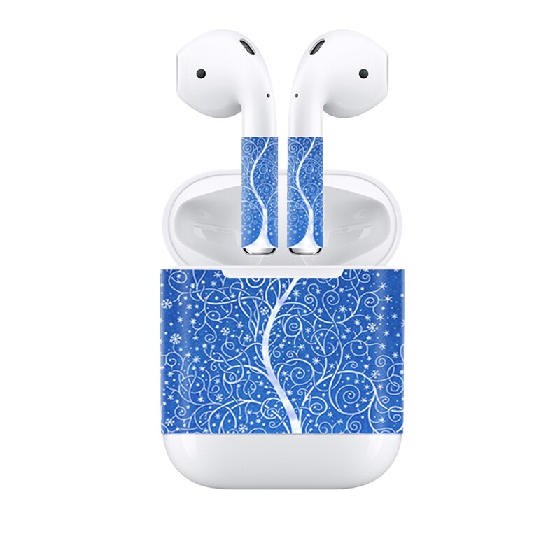 Blauwe Hemel Stickers voor AirPods Skin Siliconen Case voor AirPods Skin Decal Beschermende Cover Wraps: 0140