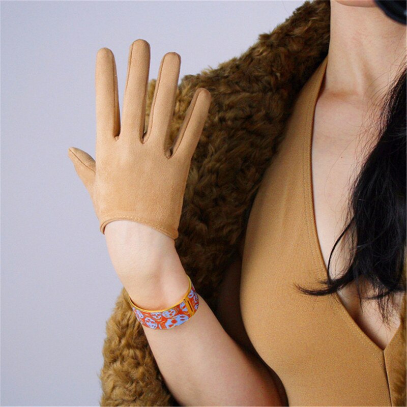 Guantes cortos de ante para guantes de mujer