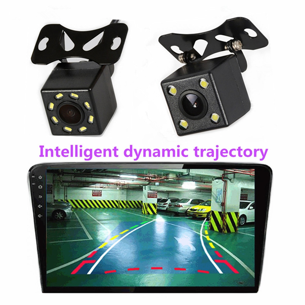 Intelligente dynamische traject HD Auto Achteruitkijk Camera LED Night vision Reverse Parking Waterdichte CCD Camera