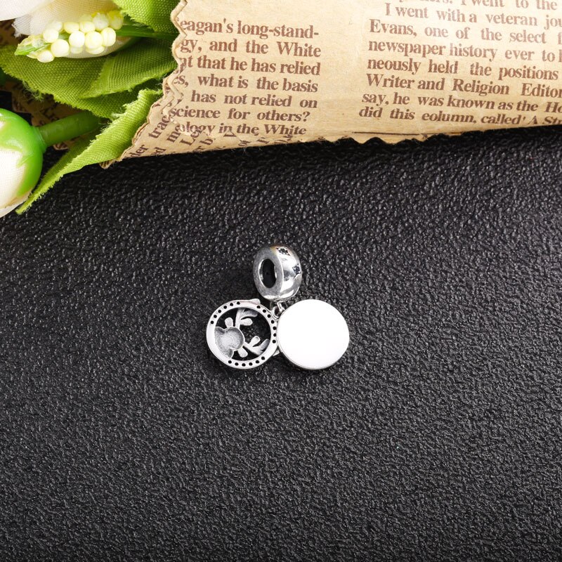 Moonmory 925 szterling srebro Jeleń wisiorek dla DIY bransoletka ciemne niebieskie mleczne gwiaździste niebo oryginalna piękna biżuteria świąteczne prezenty