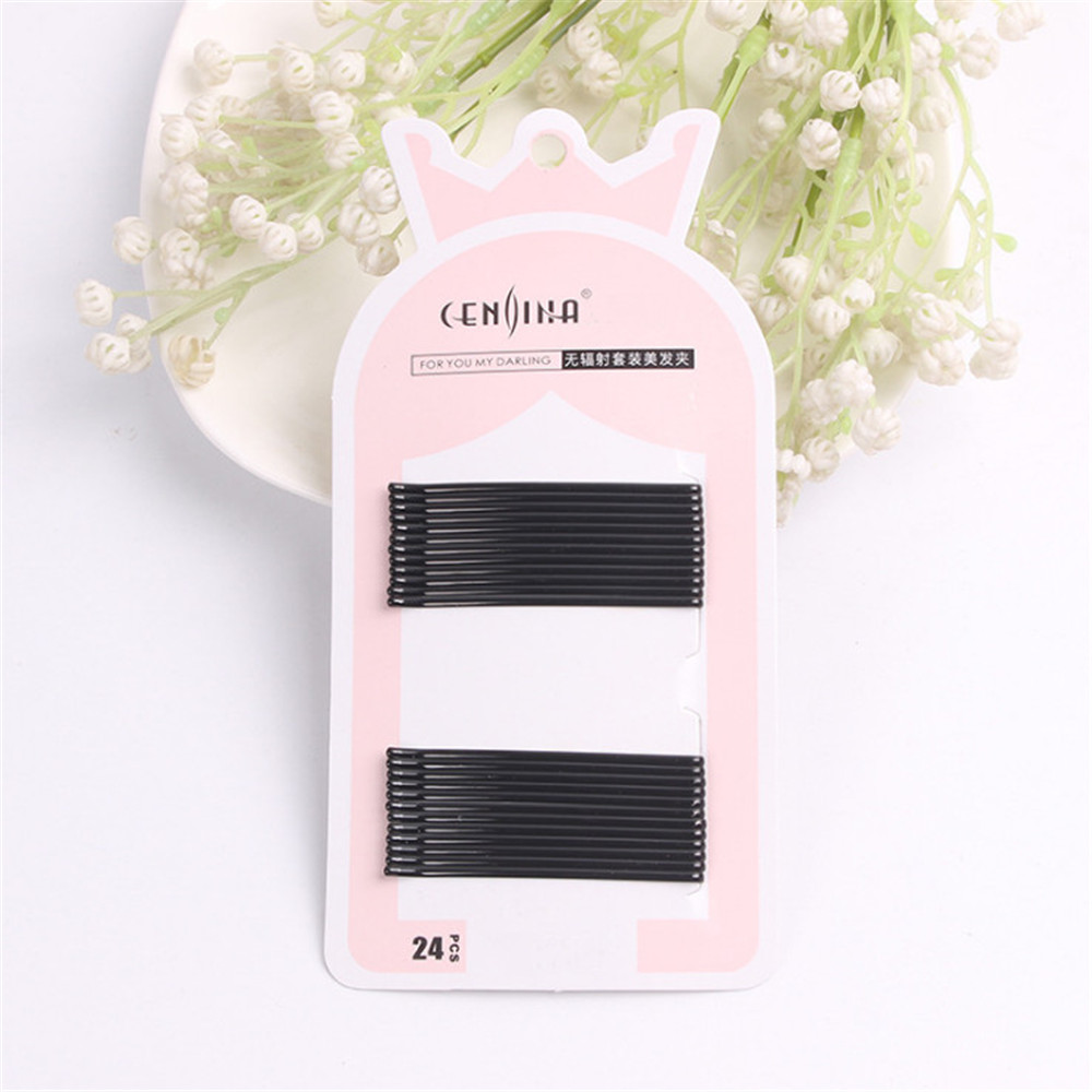 Pinzas para el cabello ondulado y rizado, Clips para el pelo de aleación negro, 6cm, ondulados, invisibles, 30 Uds.