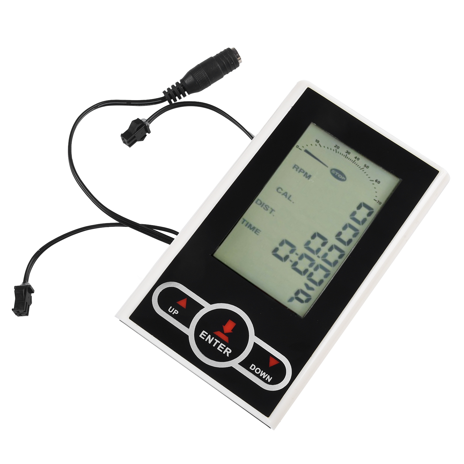 Kilometertal speedometer display motionscykel pulsmåler kilometertal pakkeindhold scan hastighed elliptisk træner