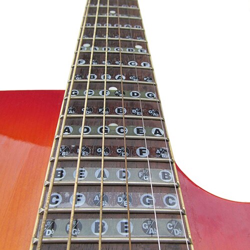 Diapasón de guitarra, calcomanías de notas, diapasón de dedos, pegatina de mapa para principiante