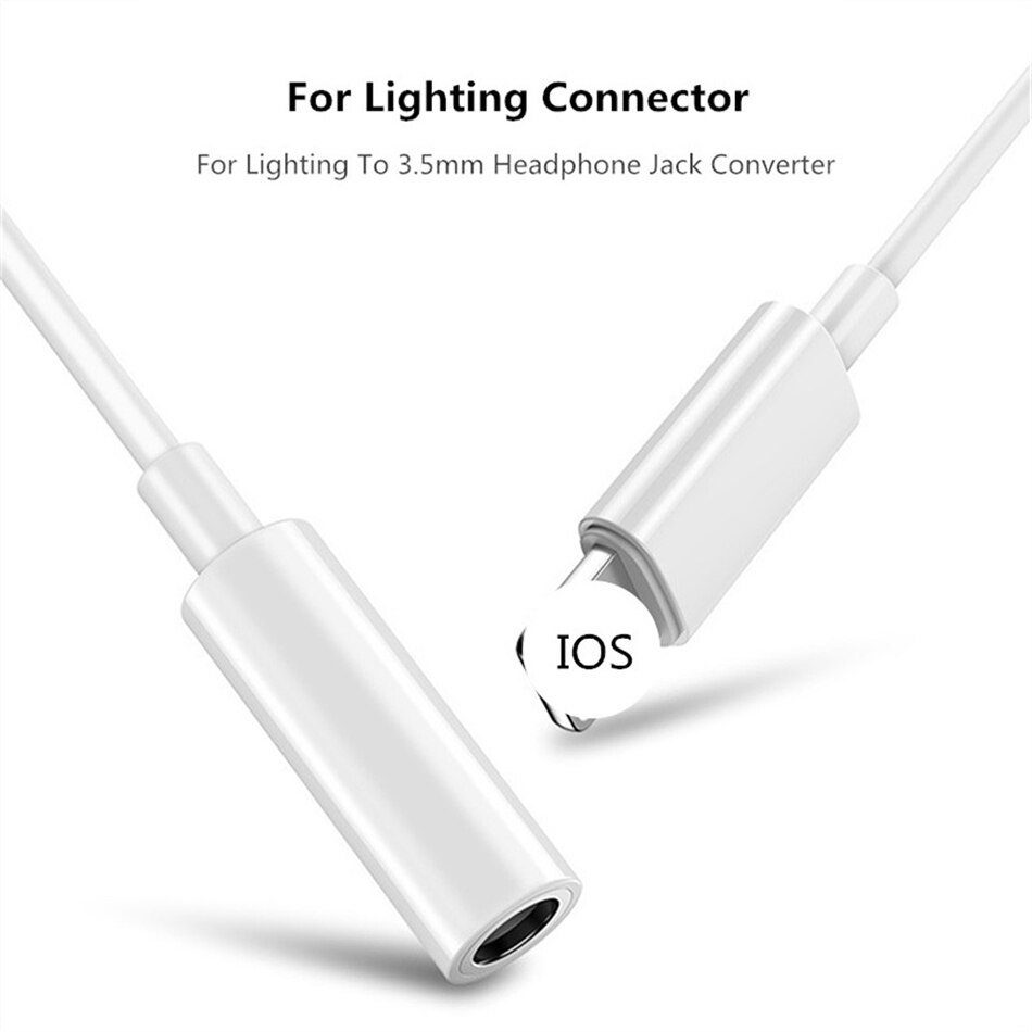 Jack Da 3.5mm Audio Cavo Adattatore per iPhone X XS Max 8 7 Plus Auricolare Aux del Divisore Della Cuffia 12 IOS syetem Converter Accessori