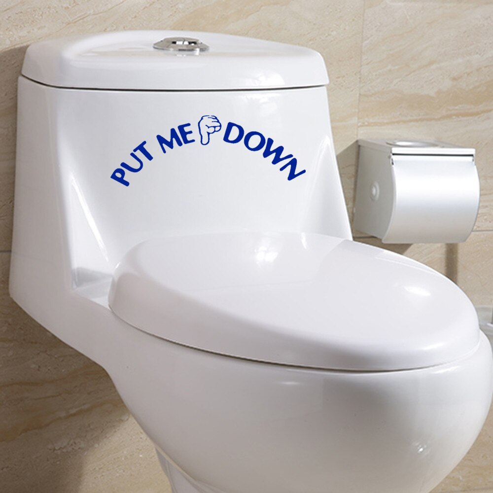 Autocollant Mural Drôle Pour Toilette/salle De Bain - Transparent Et Noir, 11x9 Cm, Réutilisable