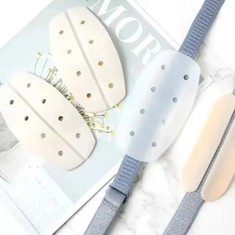 Vrouwen Schouderriem Antislip Pads Meisjes Siliconen Verborgen Kussens Stabiele Lange Termijn Schouderbenodigdheden Monolithische Geperforeerde Mat
