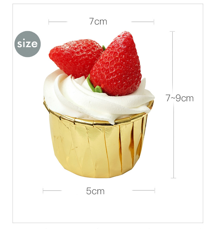 Simulation fruit cake Realistic cake Shop window model display Simulation cup cake Strawberry Cake