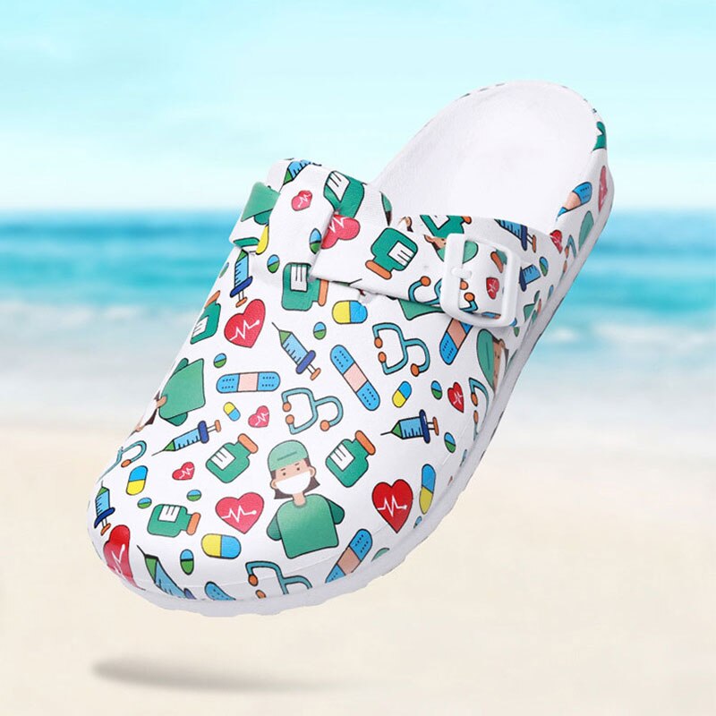 Scrubs kvinder slipper eva skridsikre træsko scrubs sko arbejde spa skønhedssalon sko sailor moon kosmetolog tilbehør unisex
