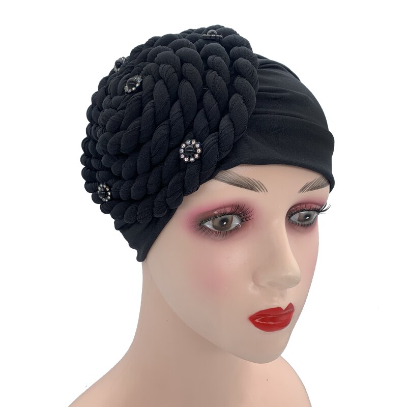 Trendiga flätor turban huva arab wrap huvudduk klar att bära hijab hatt muslimsk huvudbonad kvinna inre hijab turbante mujer: 6